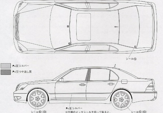 Lexus LS 430 (Лексус ЛС 430) - чертежи (рисунки) автомобиля